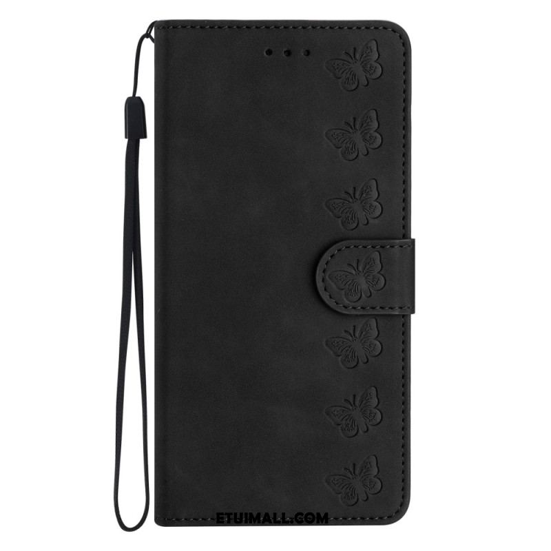 Etui Folio Do Samsung Galaxy S24 Ultra 5g Fryz Motylkowy Z Paskiem