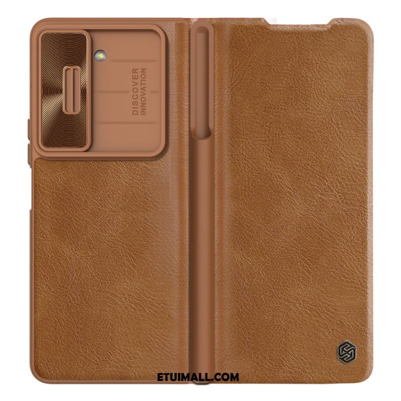 Etui Folio Do Samsung Galaxy Z Fold 5 Imitacja Skóry Nillkin