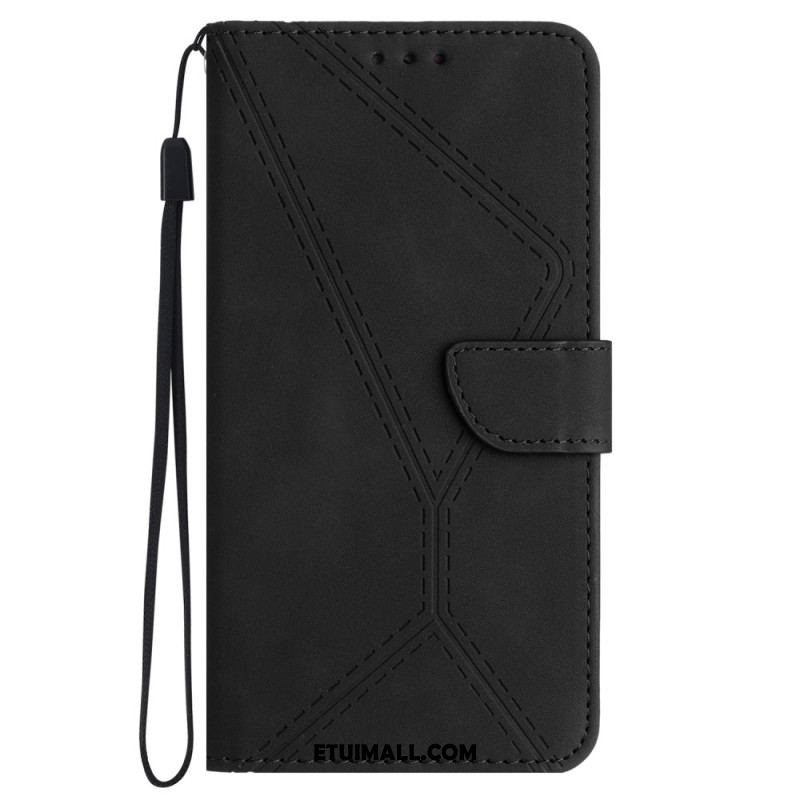 Etui Folio Do Sony Xperia 1 Vi Linie I Kropkowane Paski