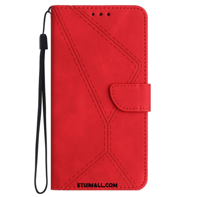 Etui Folio Do Sony Xperia 1 Vi Linie I Kropkowane Paski