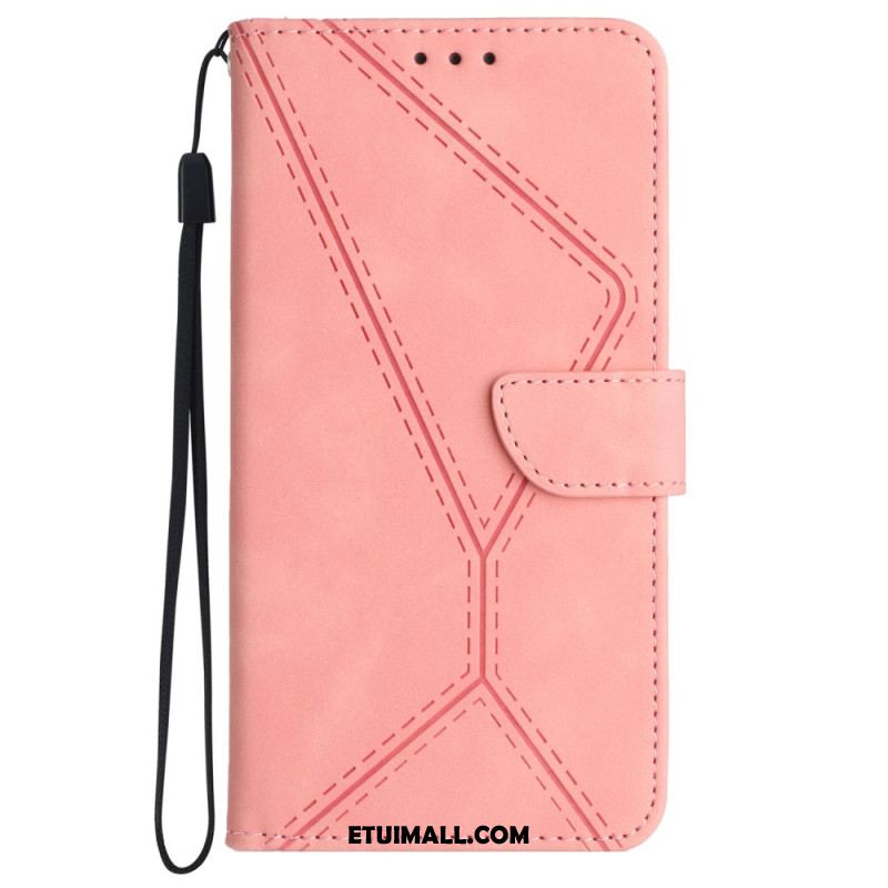 Etui Folio Do Sony Xperia 1 Vi Linie I Kropkowane Paski