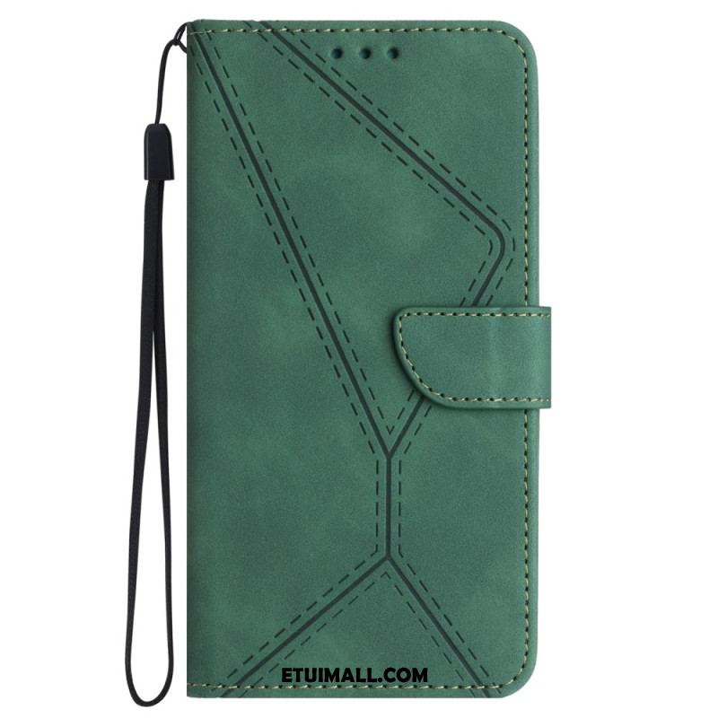 Etui Folio Do Sony Xperia 1 Vi Linie I Kropkowane Paski