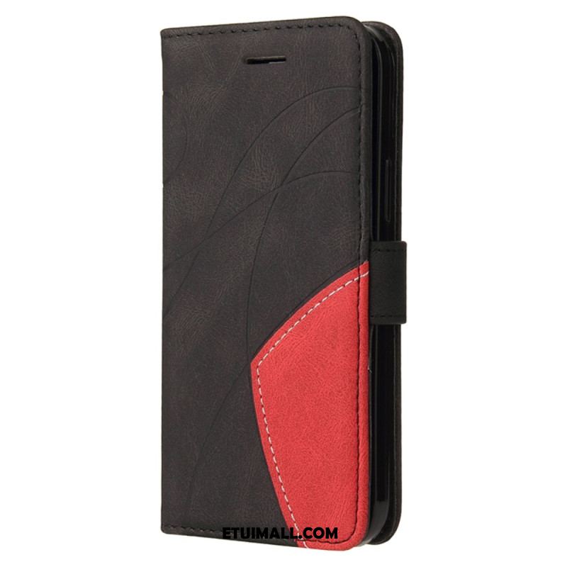 Etui Folio Do Xiaomi 14 Pro Dwukolorowe Faliste Linie