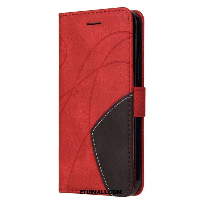 Etui Folio Do Xiaomi 14 Pro Dwukolorowe Faliste Linie