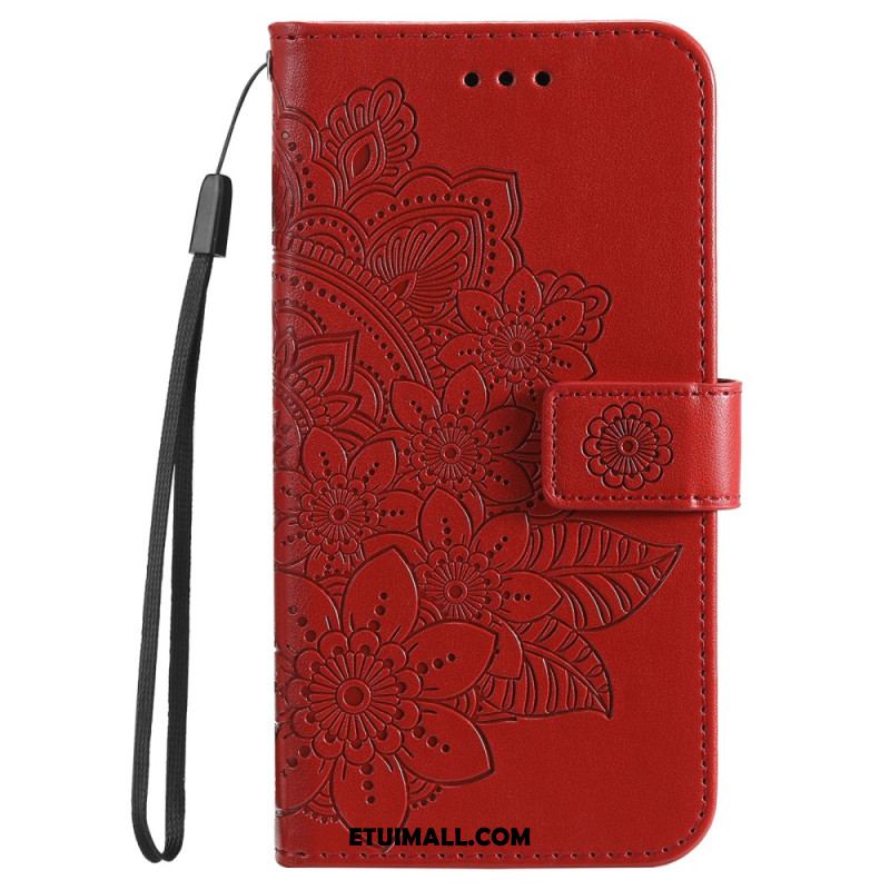 Etui Folio Do Xiaomi 14 Pro Kwiatowy Wzór Z Paskiem