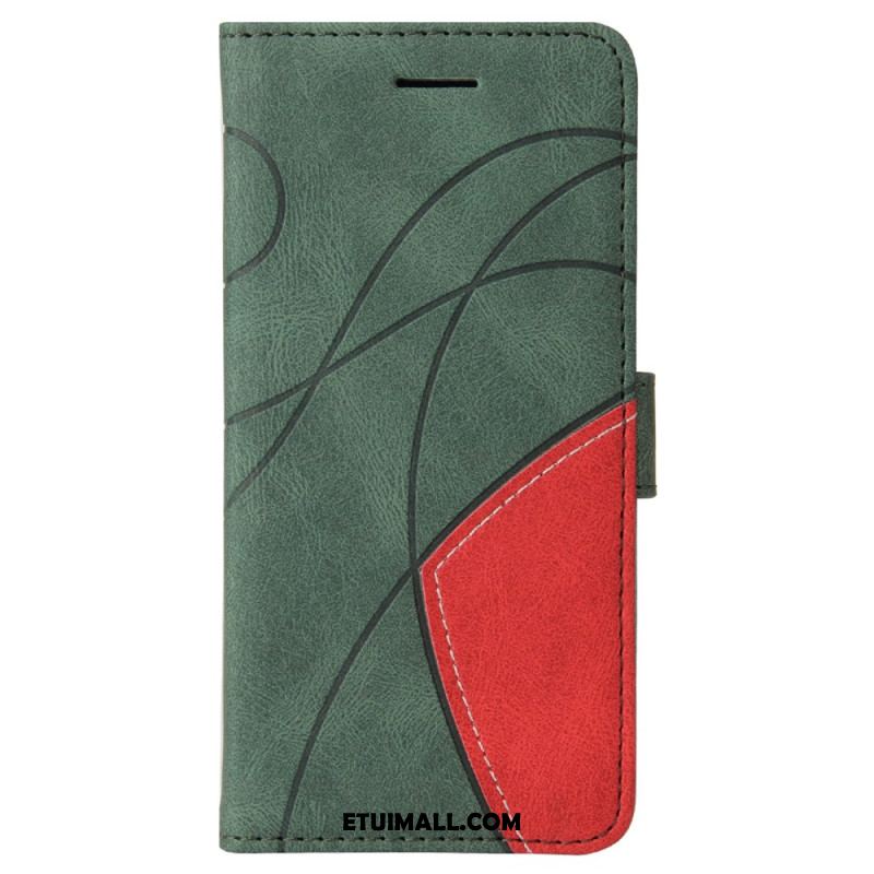 Etui Folio Do Xiaomi 14t Dwukolorowa Falista Linia