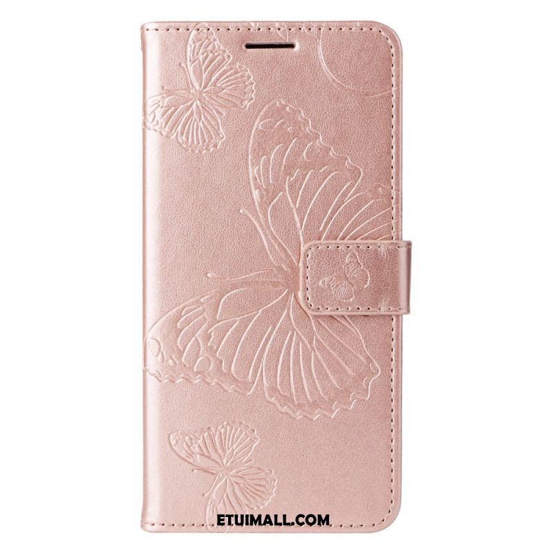 Etui Folio Do Xiaomi Redmi Note 13 4g Gigantyczne Motyle Z Paskiem