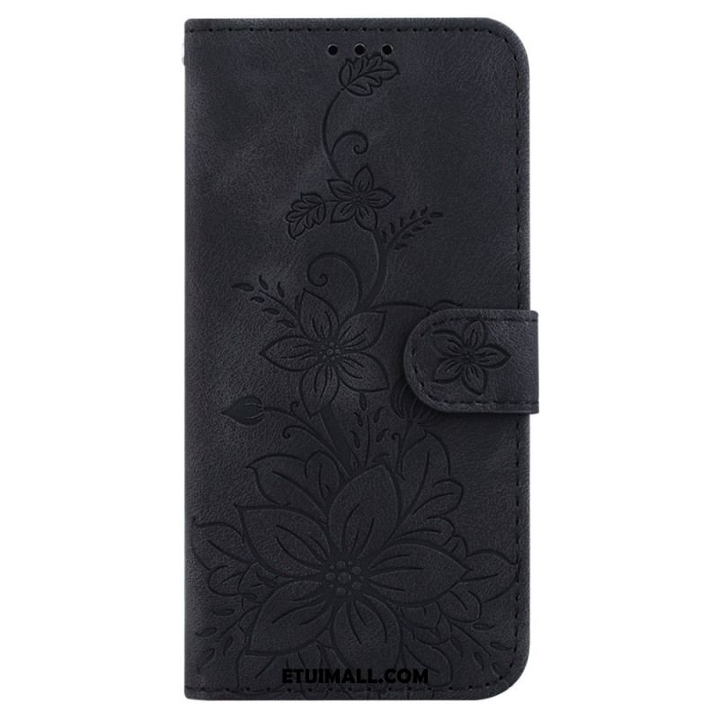 Etui Folio Do Xiaomi Redmi Note 13 5g Kwiatowy Wzór Z Paskiem