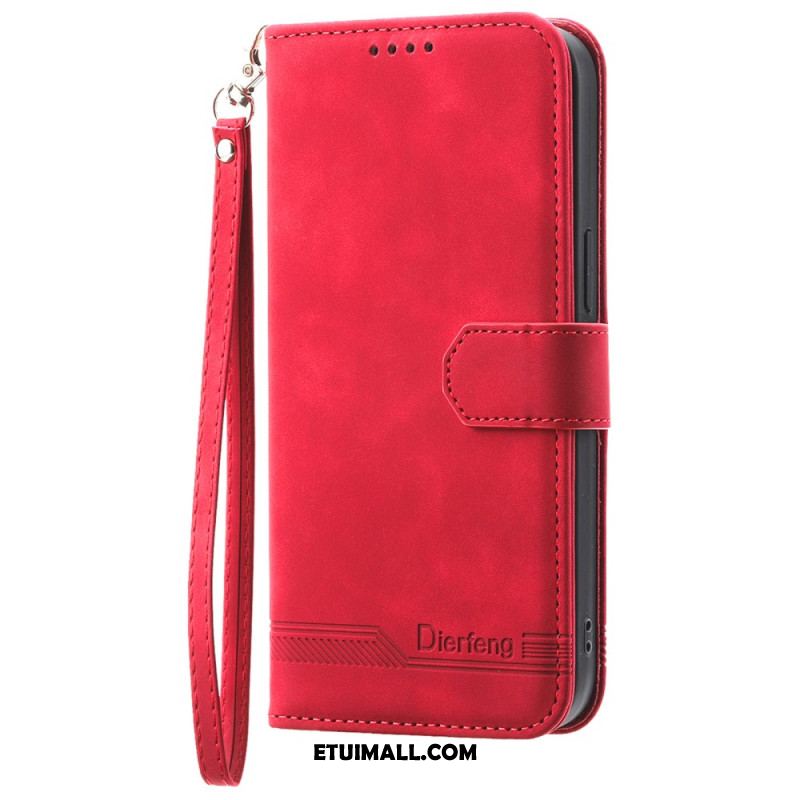 Etui Folio Do Xiaomi Redmi Note 13 Pro 5g Dierfeng W Lanière