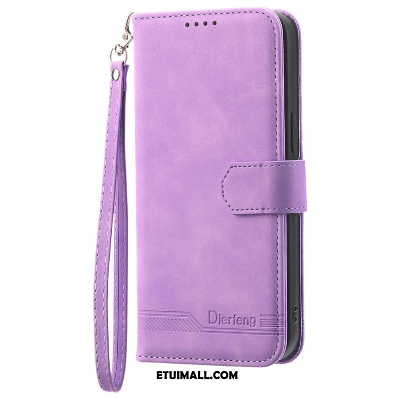 Etui Folio Do Xiaomi Redmi Note 13 Pro 5g Dierfeng W Lanière