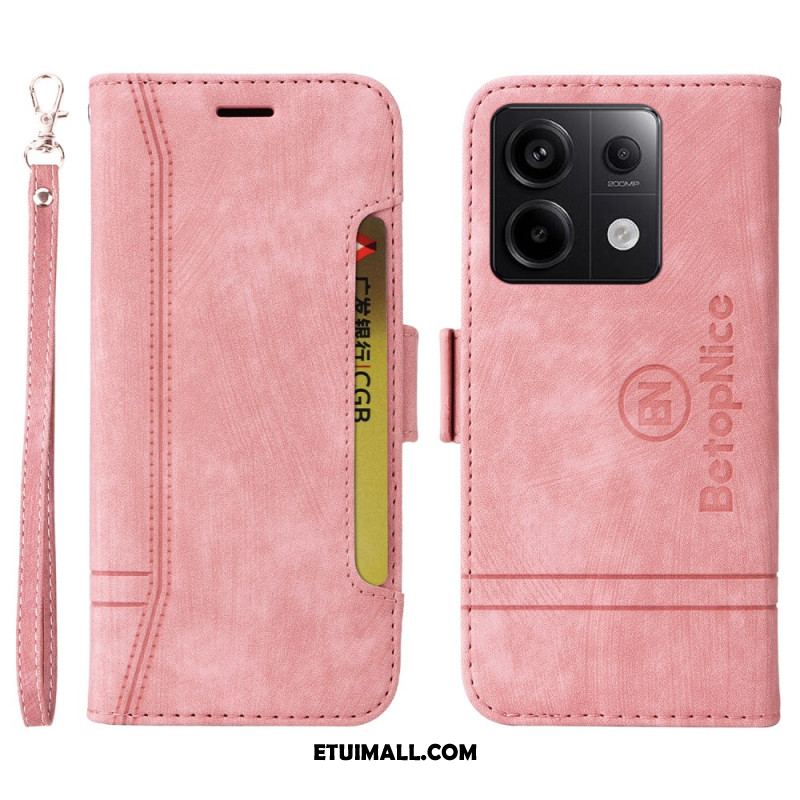 Etui Folio Do Xiaomi Redmi Note 13 Pro 5g Skórzany Styl Betopnice