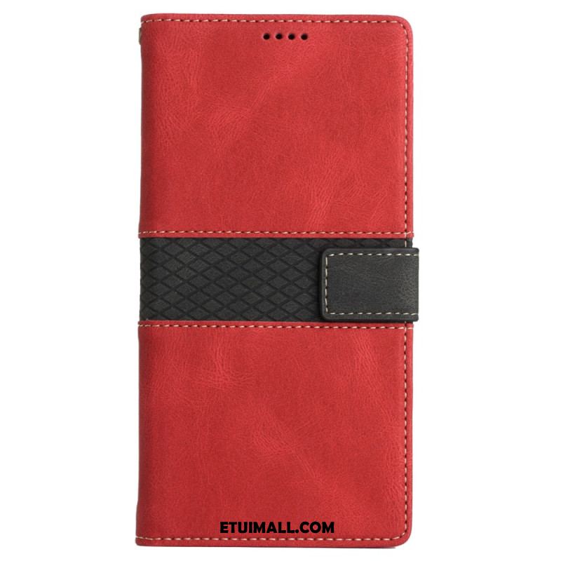 Etui Folio Do iPhone 16 Plus Fryz Z Poziomymi Pasami