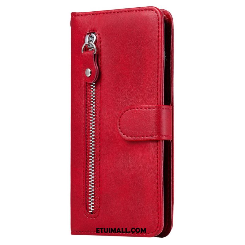 Etui Folio Do iPhone 16 Plus Kieszeń Zapinana Na Zamek