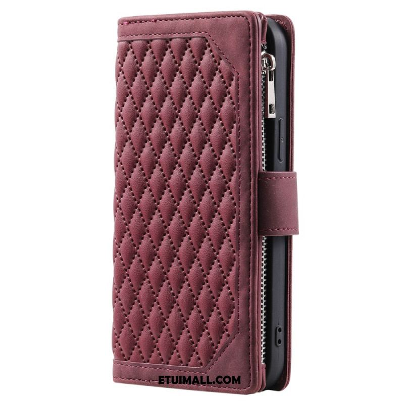 Etui Folio Do iPhone 16 Plus Pikowany Portfel