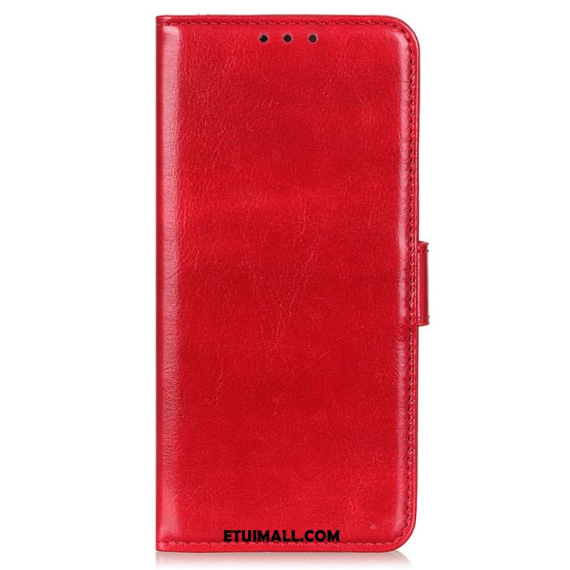 Etui Folio Do iPhone 16 Plus Sztuczna Skóra Lakierowana