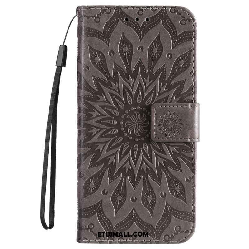 Etui Folio Do iPhone 16 Pro Mandala Ze Smyczą