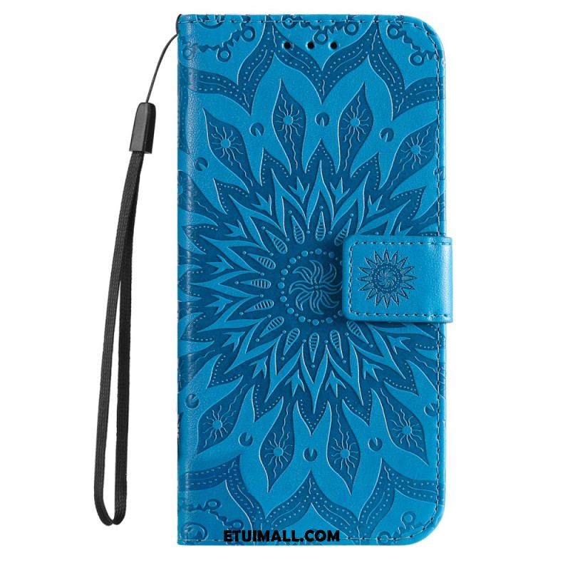 Etui Folio Do iPhone 16 Pro Mandala Ze Smyczą