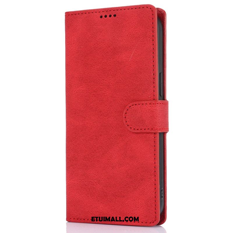 Etui Folio Do iPhone 16 Pro Max Styl Koziej Skóry