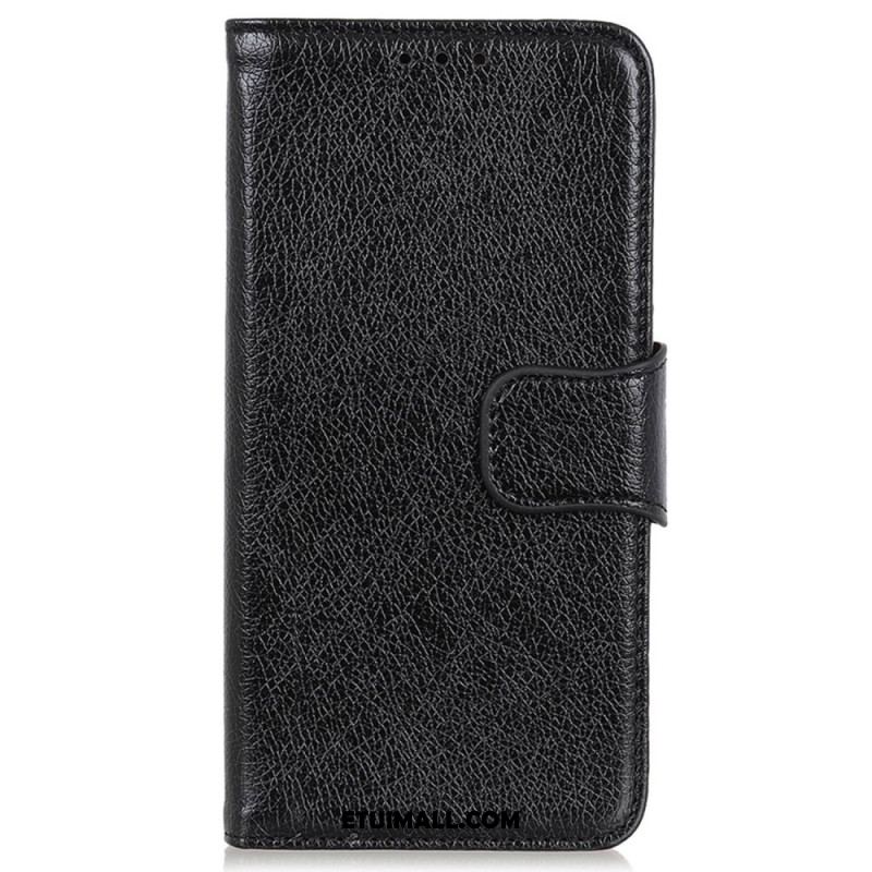 Etui Folio Do iPhone 16 Pro Max Tekstura Nappa Z Efektem Skóry