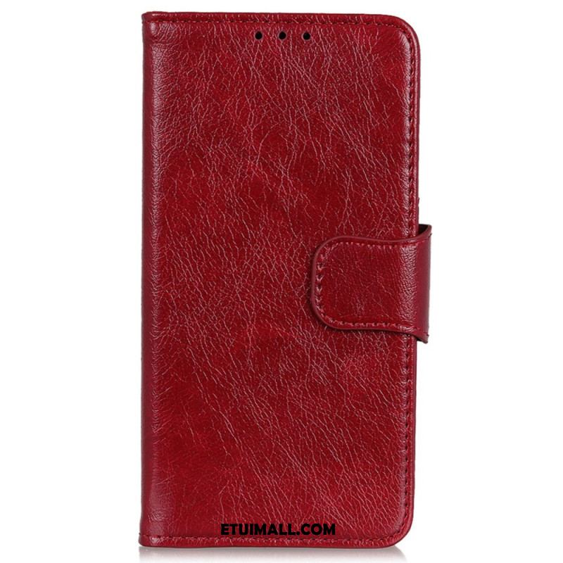 Etui Folio Do iPhone 16 Pro Max Tekstura Nappa Z Efektem Skóry