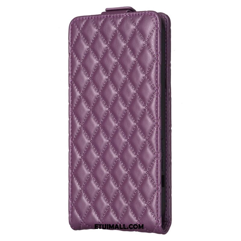 Etui Folio Do iPhone 16 Pro Pikowana Pionowa Klapa