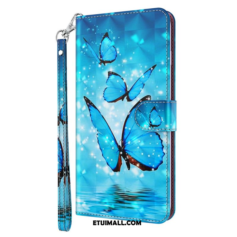 Etui Folio Google Pixel 8 Pro Motyle Na Smyczy