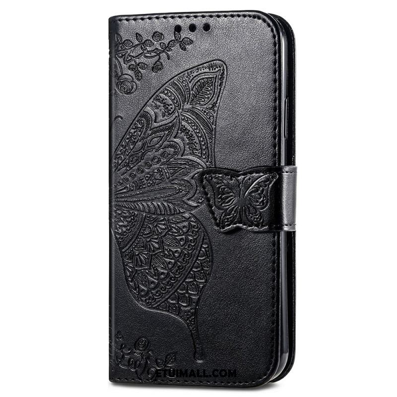 Etui Folio Google Pixel 8a Barokowy Motyl Z Paskiem