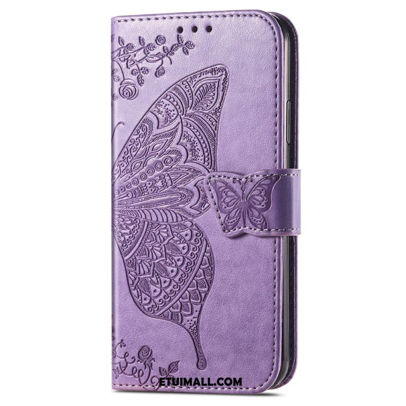 Etui Folio Google Pixel 8a Barokowy Motyl Z Paskiem