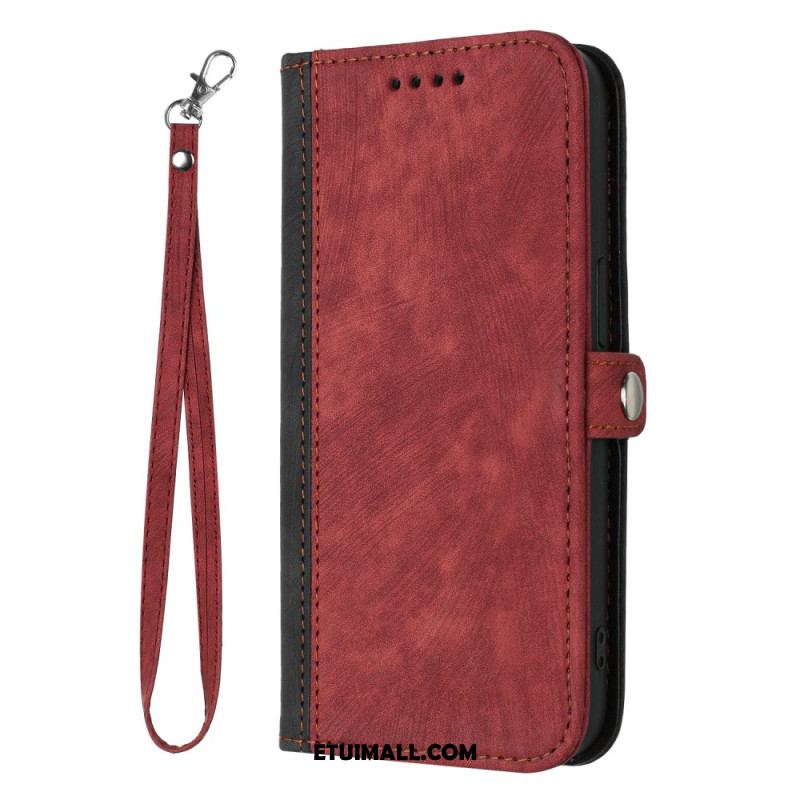 Etui Folio Google Pixel 8a Dwukolorowy Pasek Etui Ochronne