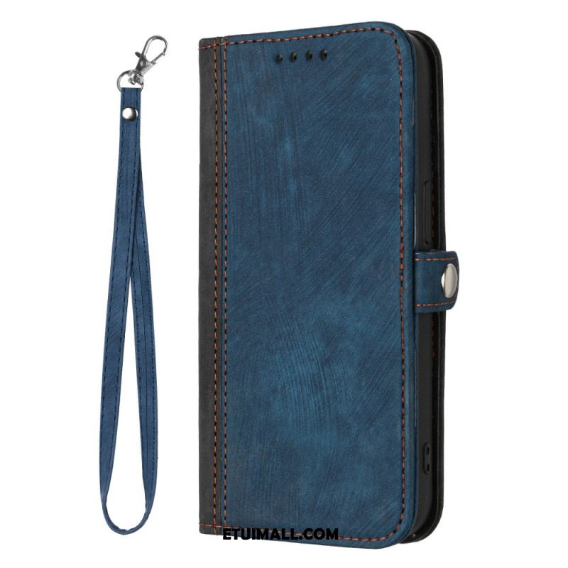 Etui Folio Google Pixel 8a Dwukolorowy Pasek Etui Ochronne