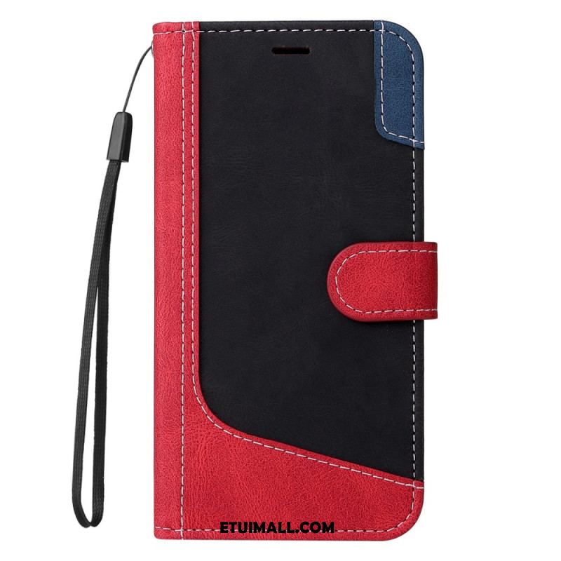 Etui Folio Google Pixel 8a Trójkolorowy Z Paskiem Etui Ochronne