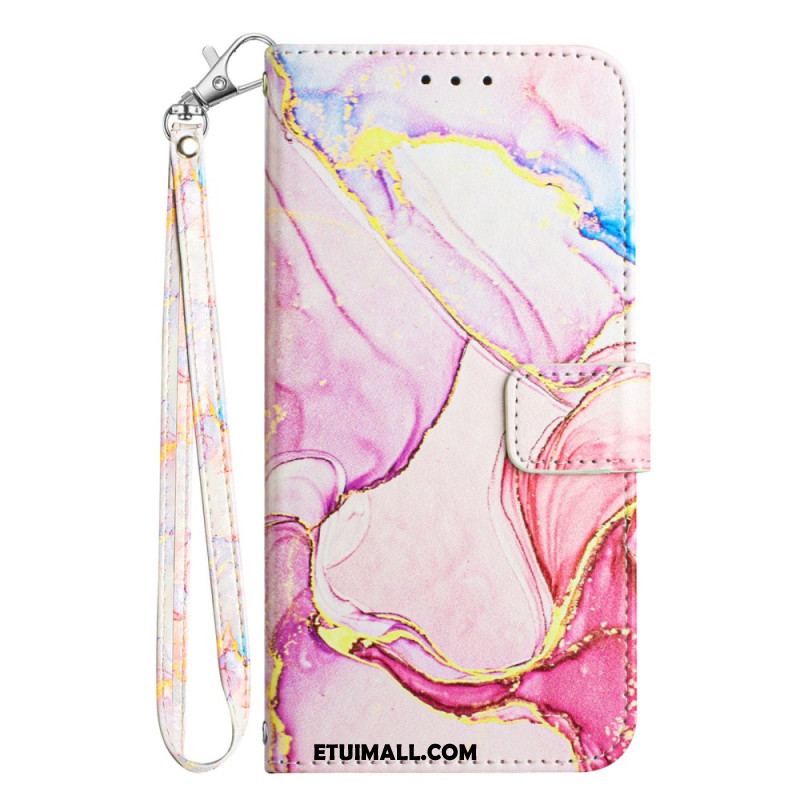 Etui Folio Google Pixel 9 Marmurkowy Styl Z Paskami Etui Ochronne