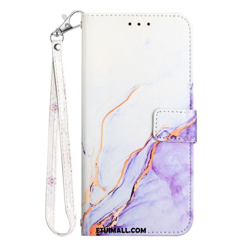 Etui Folio Google Pixel 9 Pro Marmurkowy Styl Z Paskami