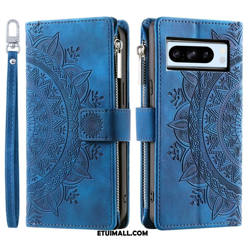 Etui Folio Google Pixel 9 Pro Xl Portfel Z Efektem Zamszu Z Paskiem Etui Ochronne