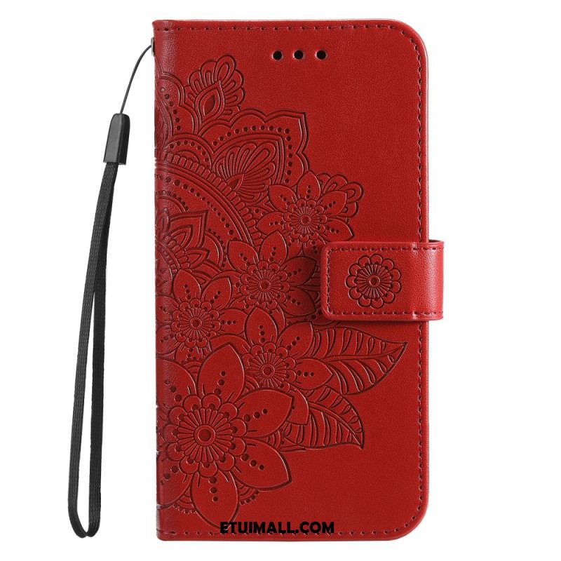 Etui Folio Huawei Nova 11 Pro Pasek Z Kwiatowym Nadrukiem