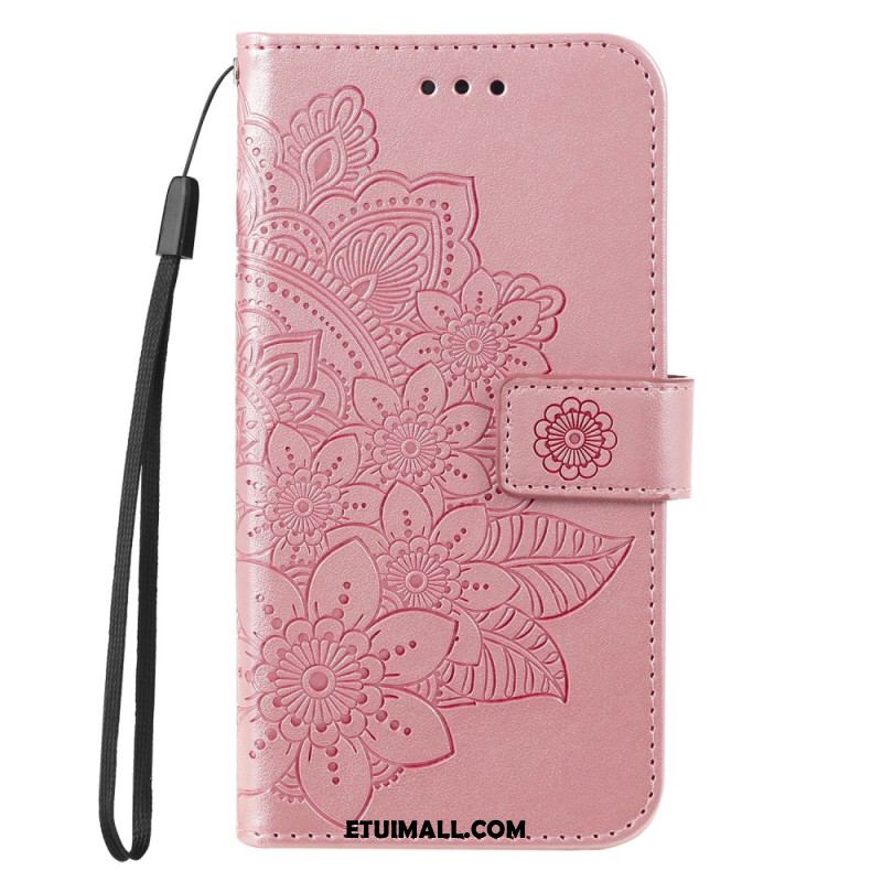 Etui Folio Huawei Nova 11 Pro Pasek Z Kwiatowym Nadrukiem