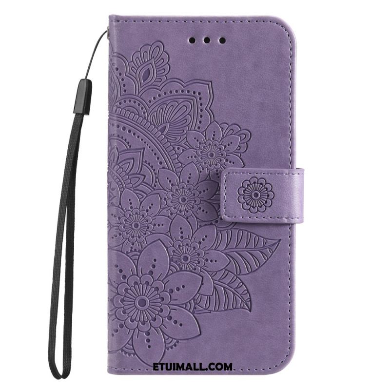 Etui Folio Huawei Nova 11 Pro Pasek Z Kwiatowym Nadrukiem