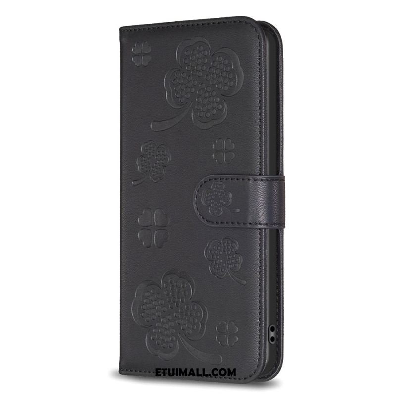 Etui Folio Oppo A98 5g Koniczyny Etui Ochronne