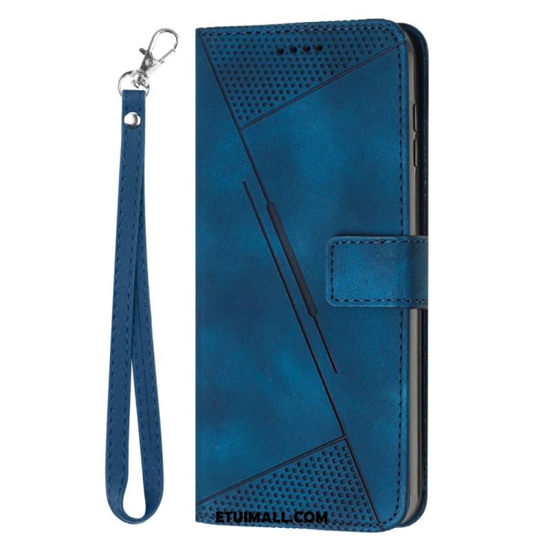 Etui Folio Oppo Reno 11 Pro 5g Wzór W Trójkąty Z Paskiem Na Ramię