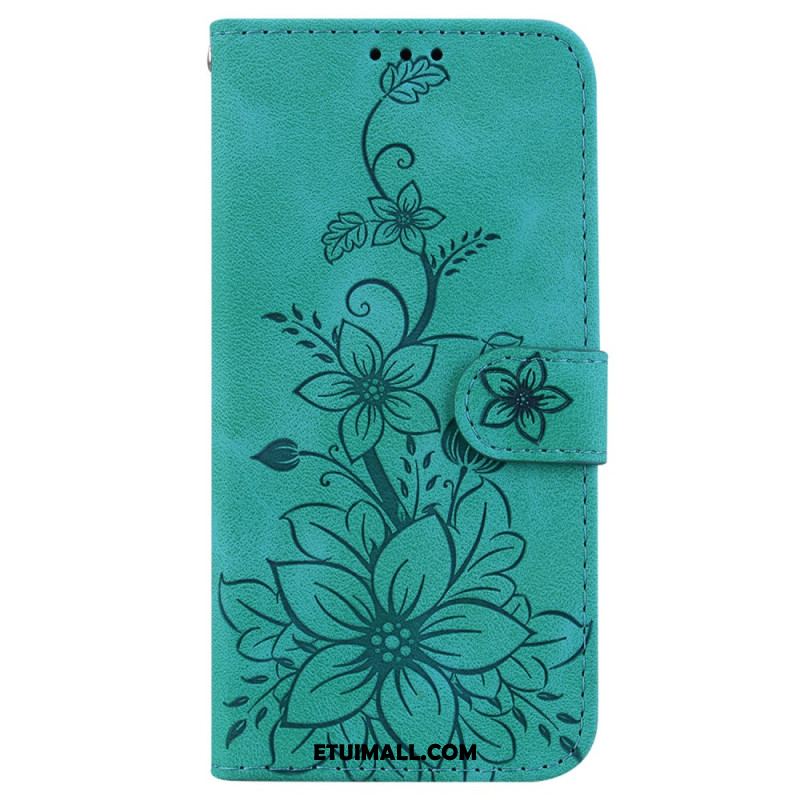 Etui Folio Oppo Reno 11f 5g Kwiaty Lilii Z Paskiem Etui Ochronne