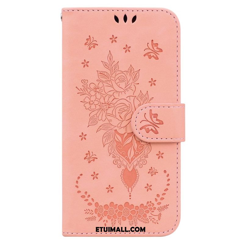 Etui Folio Oppo Reno 12 5g Kwiatowa Sukienka Z Paskiem