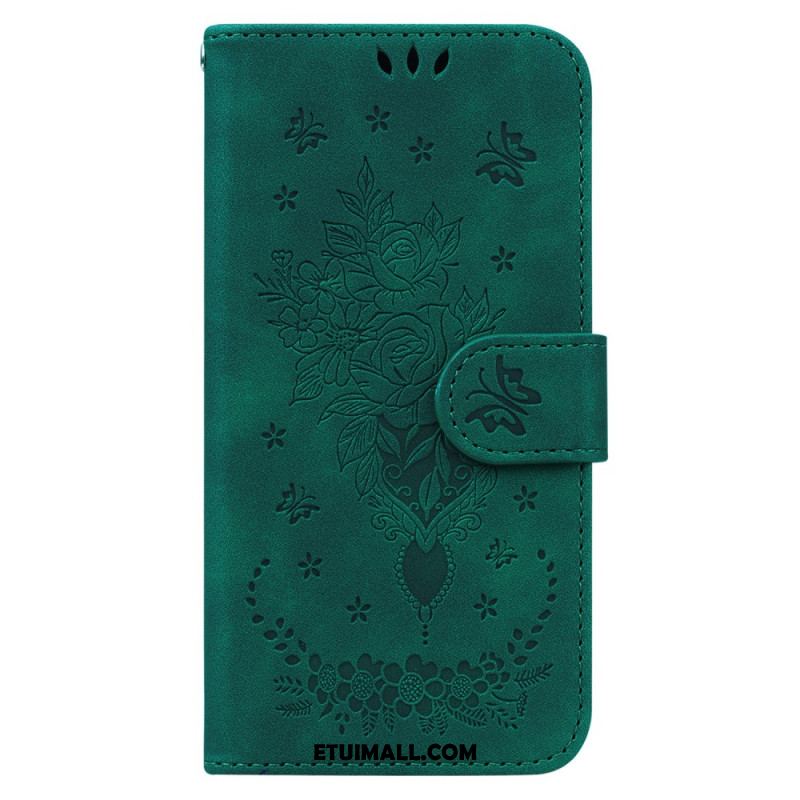 Etui Folio Oppo Reno 12 5g Kwiatowa Sukienka Z Paskiem