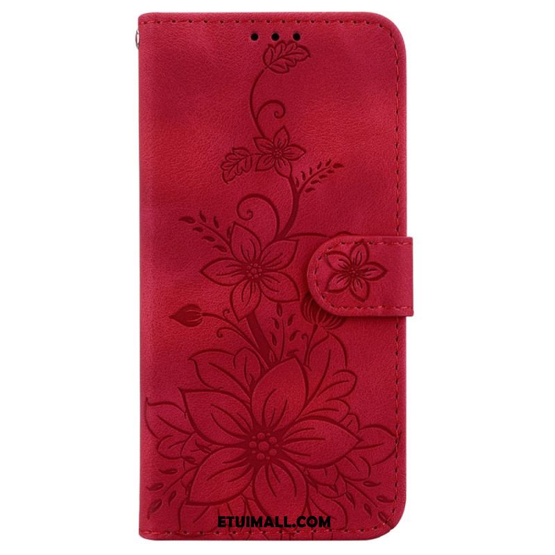 Etui Folio Oppo Reno 12 5g Kwiaty Lilii