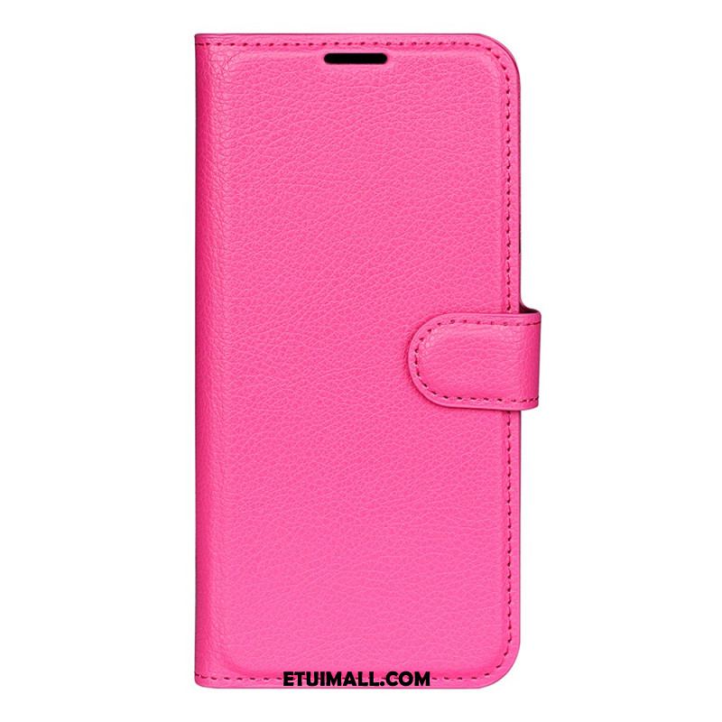 Etui Folio Oppo Reno 12 Pro 5g Klasyczna Sztuczna Skóra Litchi Etui Ochronne