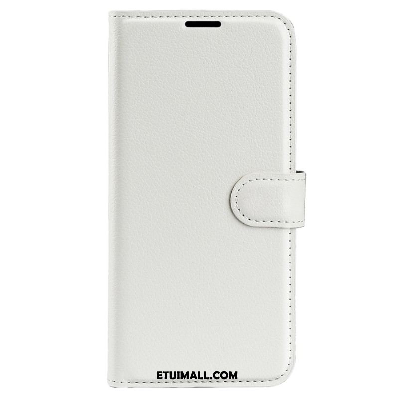 Etui Folio Oppo Reno 12f 5g Klasyczna Sztuczna Skóra Litchi Etui Ochronne