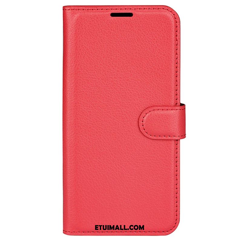 Etui Folio Oppo Reno 12f 5g Klasyczna Sztuczna Skóra Litchi Etui Ochronne