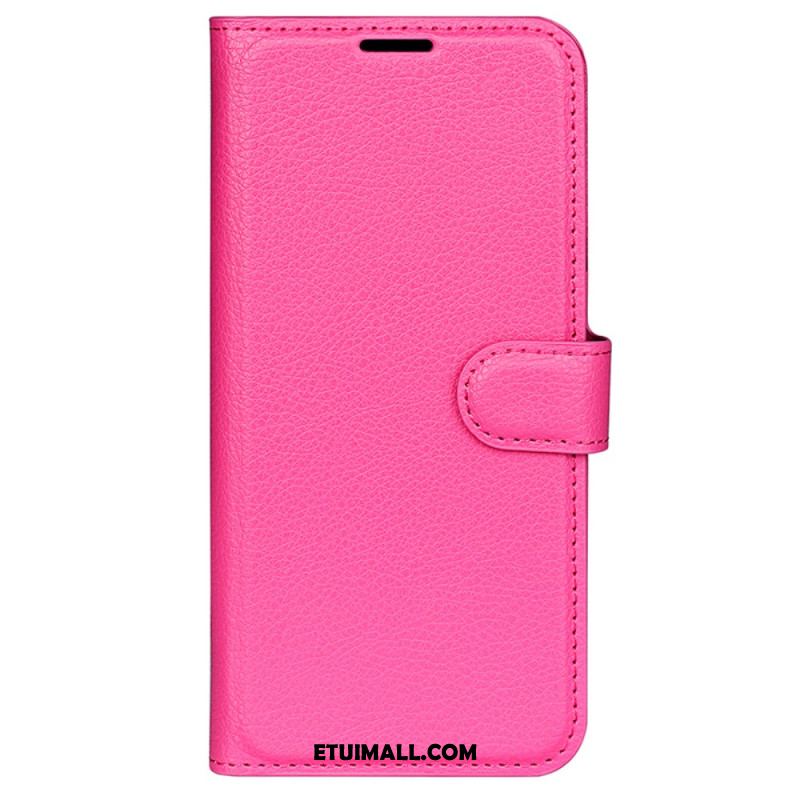 Etui Folio Oppo Reno 12f 5g Klasyczna Sztuczna Skóra Litchi Etui Ochronne