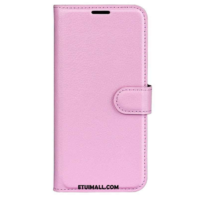 Etui Folio Oppo Reno 12f 5g Klasyczna Sztuczna Skóra Litchi Etui Ochronne