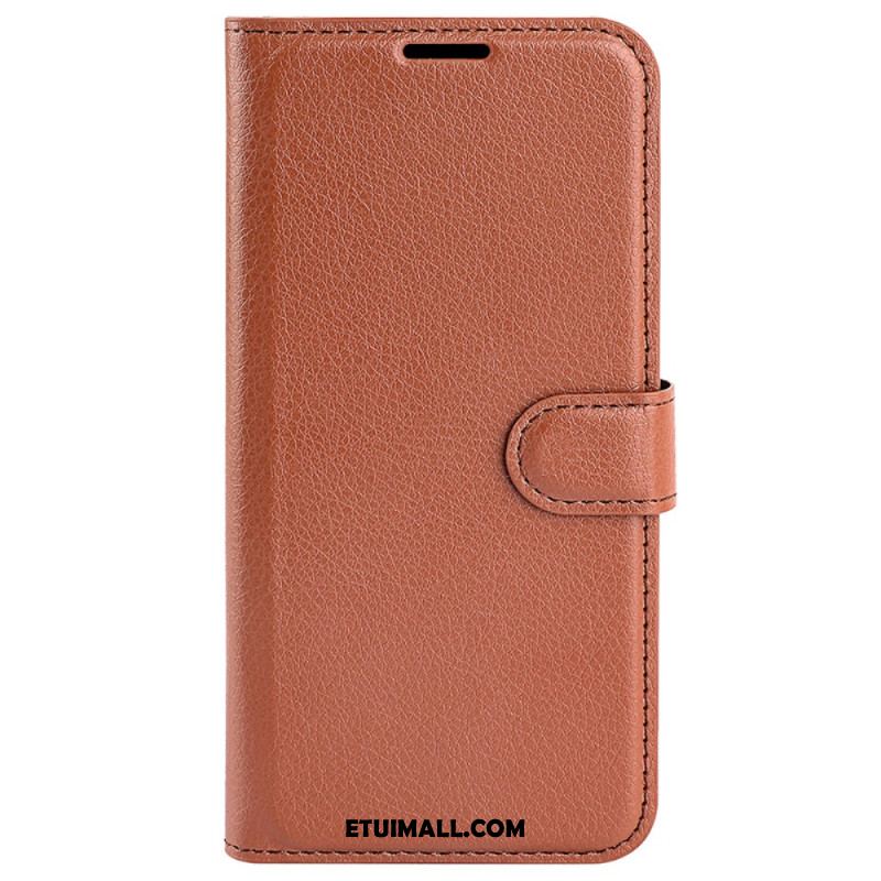 Etui Folio Oppo Reno 12f 5g Klasyczna Sztuczna Skóra Litchi Etui Ochronne