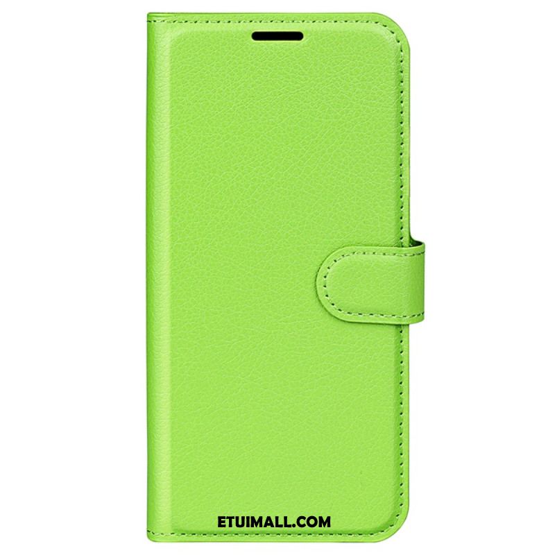 Etui Folio Oppo Reno 12f 5g Klasyczna Sztuczna Skóra Litchi Etui Ochronne